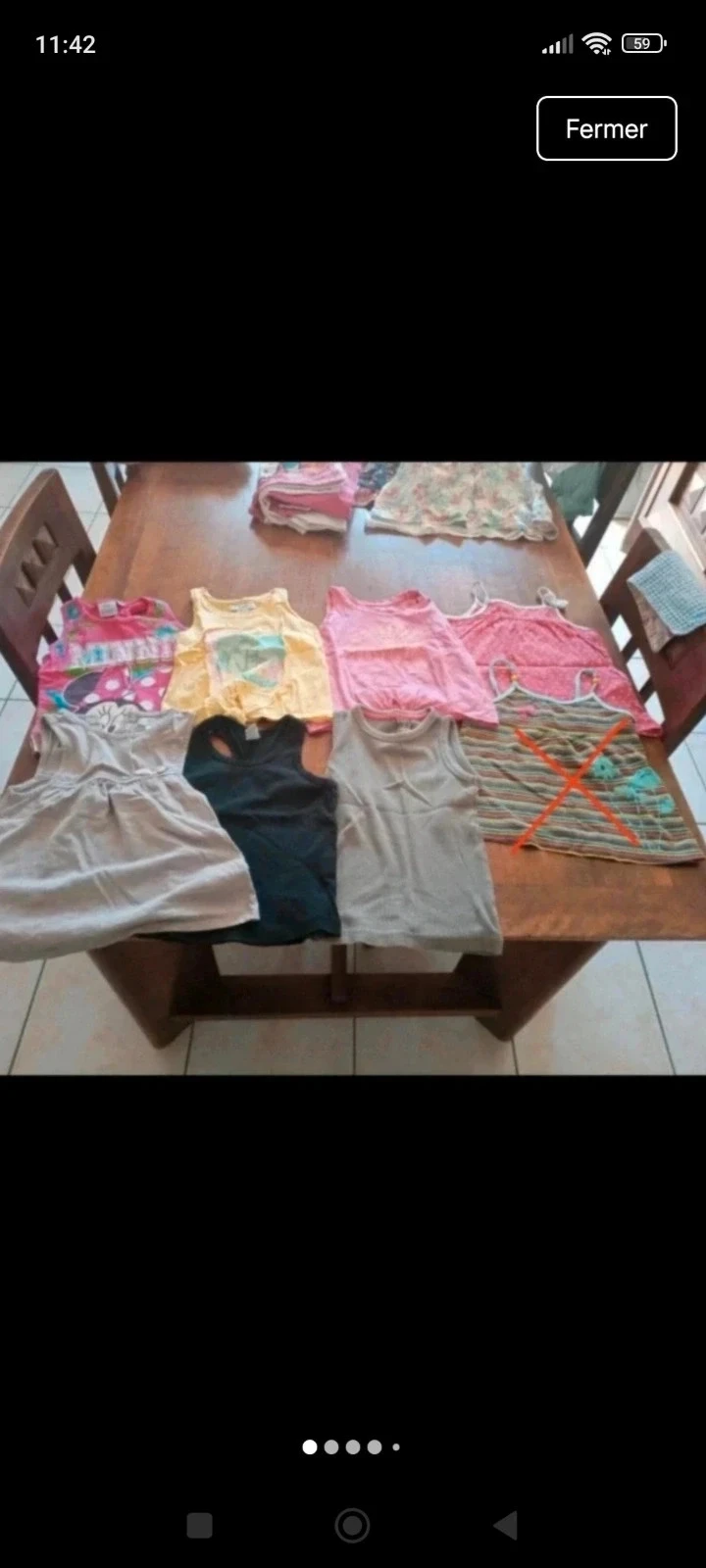 Lot de 7 débardeurs filles 3 ans